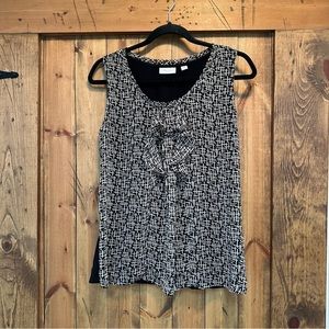 New York & Company sleeveless blouse with ruffle detail. EUC Size Medium